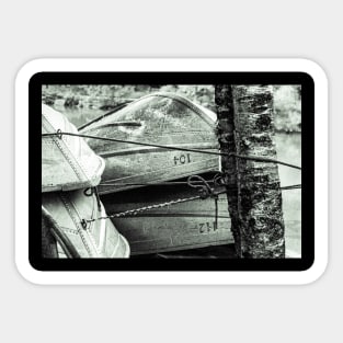 Tethered Rowboats Sticker